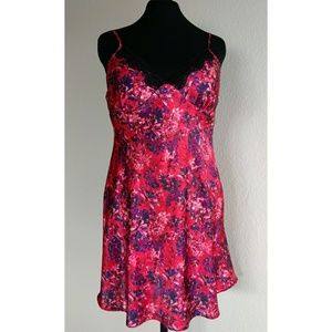 Red Floral Print Nightgown